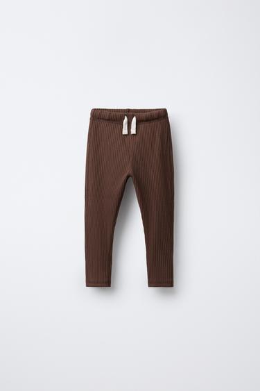 Zara Легинсы в рубчик с этикеткой