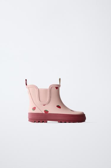 Zara Резиновые сапоги с клубникой купить с доставкой.