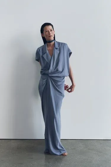Атласное платье с запахом ZW COLLECTION
