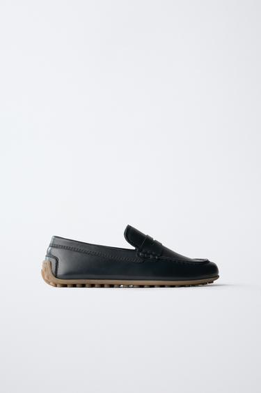 Zara Кожаные мокасины купить с доставкой.