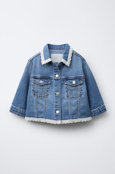 Zara Джинсовая куртка с кружевом купить с доставкой.