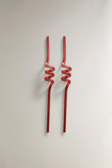 Zara Набор детских цветных спиральных соломок TRITAN™ (упаковка из 2)