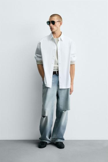 Zara Джинсы BAGGY FIT с разрезами купить с доставкой.