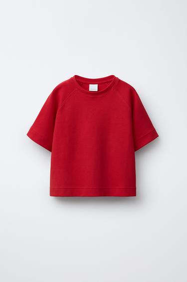 Zara Базовая футболка с рукавами реглан купить с доставкой.