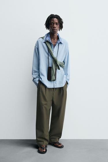 Zara Легкая джинсовая рубашка купить с доставкой.
