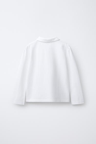 Zara Поло пике с воротником-стойкой