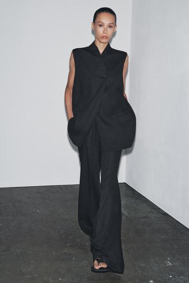 Zara Жилет из льняно-вискозной коллекции ZW