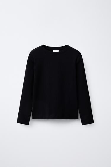 Zara Однотонная футболка в рубчик