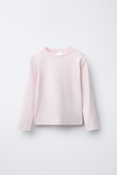 Zara Однотонная футболка в рубчик