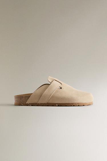 Zara Туфли-бабушки из кожи с ремешком купить с доставкой.