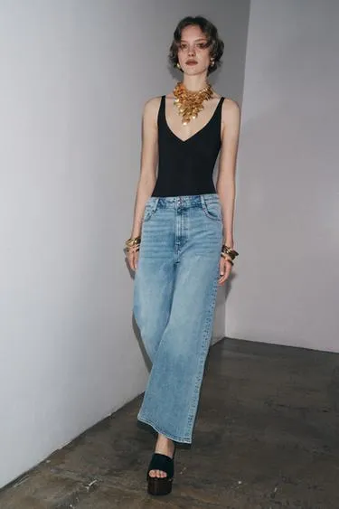 Джинсы WIDE LEG с высокой посадкой — ZW COLLECTION