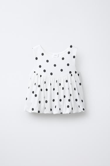 Zara Футболка-баллон в горошек купить с доставкой.