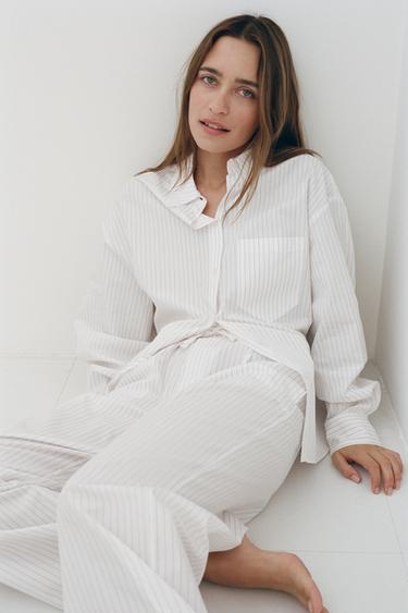 Zara Брюки в пижамном стиле в полоску купить с доставкой.