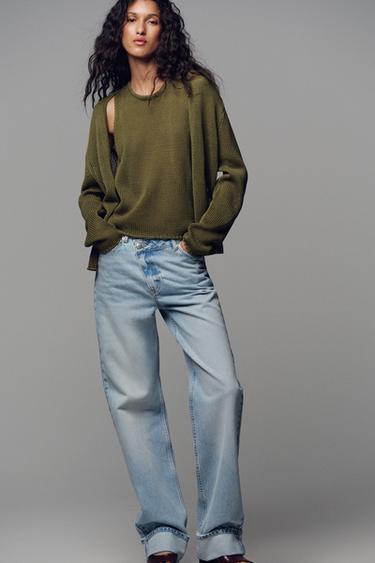 Zara Трикотажный топ из 100% хлопка купить с доставкой.