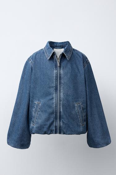 Zara Джинсовый бомбер купить с доставкой.