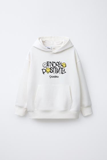 Zara Худи с капюшоном и принтом SMILEYWORLD ® купить с доставкой.