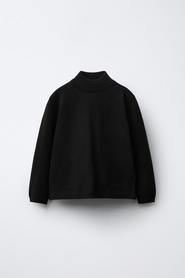 Zara Трикотажный джемпер с воротником-стойкой купить с доставкой.