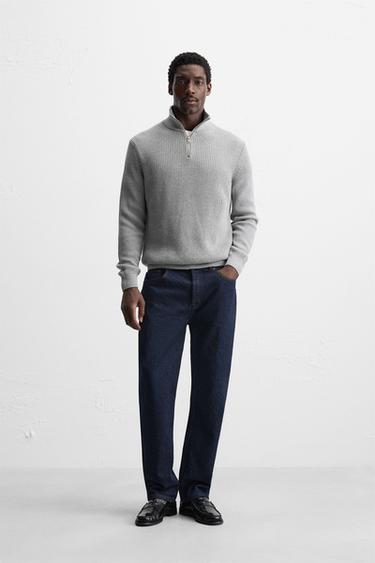 Zara Джемпер с воротником «перкинс» на молнии купить с доставкой.