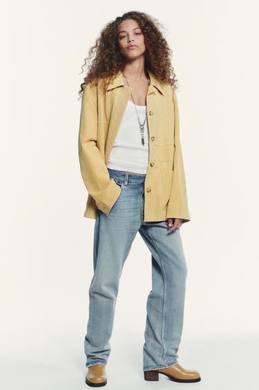 Zara Куртка из 100% замши купить с доставкой.