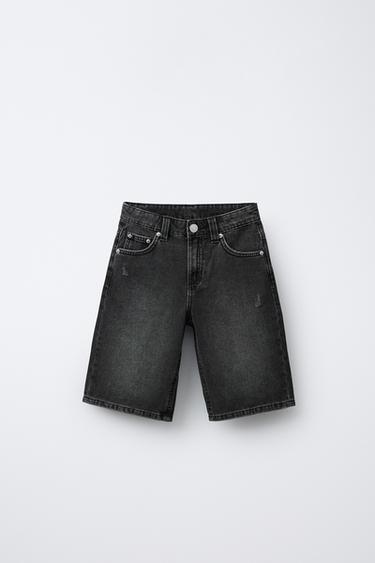 Zara Джинсовые бермуды широкого кроя купить с доставкой.