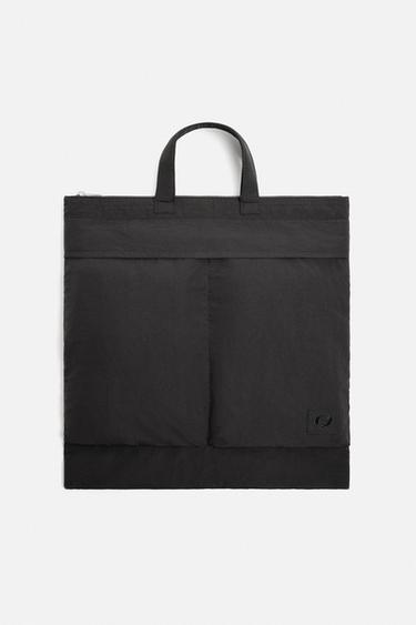 Zara Нейлоновая сумка-шопер купить с доставкой.