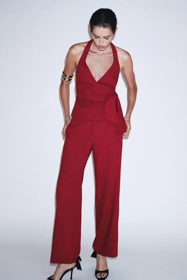 Zara Жилет халтер с завязкой