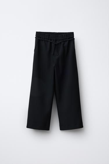 Zara Базовые широкие брюки в стиле костюма с поясом