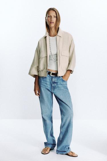 Zara Куртка сафари изо льна