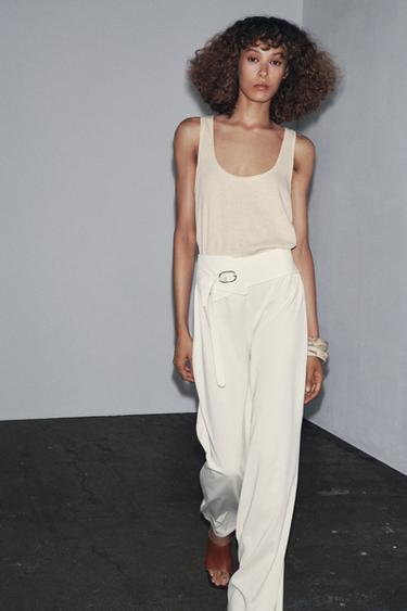 Zara Брюки с ремнем купить с доставкой.
