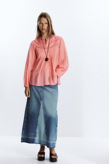 Zara Романтичная блузка с кружевом купить с доставкой.