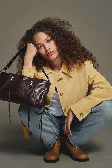 Zara Сумка с плечевым ремнем и молниями