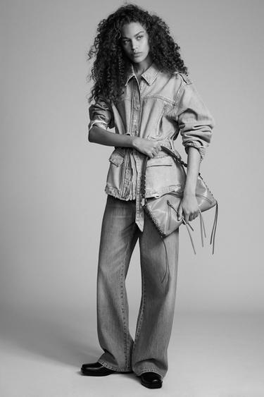 Zara Сумка с плечевым ремнем и молниями