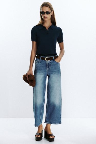 Zara Джинсы Z.10 с высокой посадкой на поясе и поясом на талии купить с доставкой.