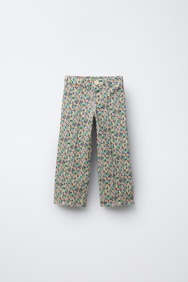 Zara Брюки в морском стиле из саржи с цветочным принтом купить с доставкой.