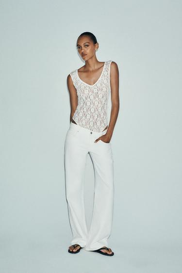 Zara Джинсы TRF WIDE-LEG с низкой посадкой купить с доставкой.