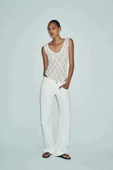 Джинсы TRF WIDE-LEG с низкой посадкой