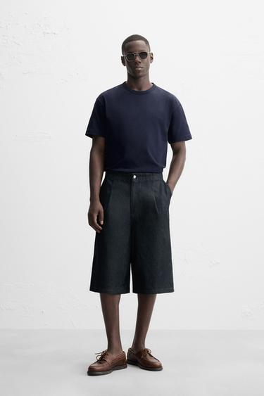 Zara Тяжелая базовая футболка с рельефным узором