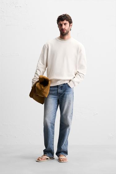 Zara Базовая толстовка с круглым вырезом