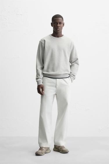 Zara Базовая толстовка с круглым вырезом