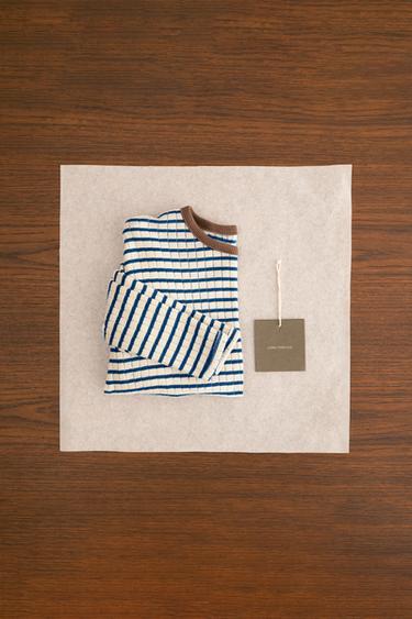 Zara ZARA TIMELESS — пижама в полоску с яркими деталями купить с доставкой.