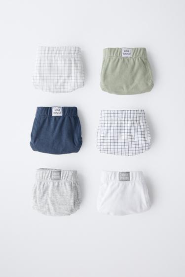 Zara 2-6 лет/упаковка из шести слипов в клетку купить с доставкой.