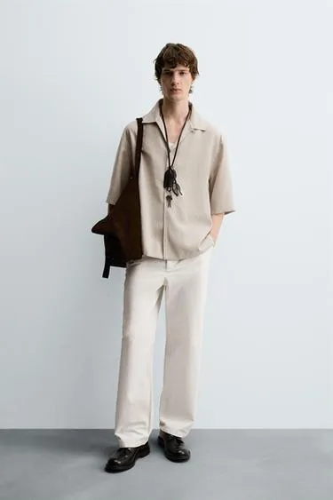 Рубашка RELAXED FIT из струящейся ткани