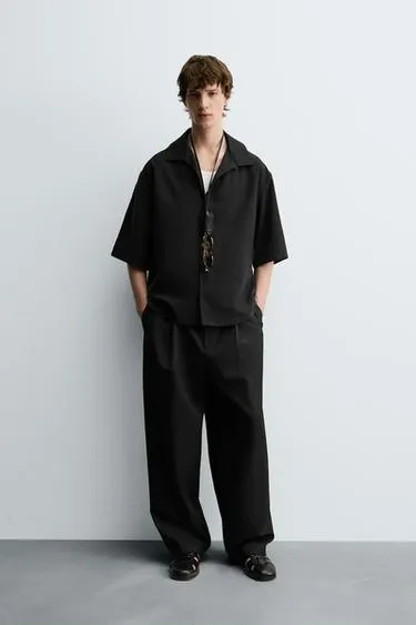 Рубашка RELAXED FIT из струящейся ткани