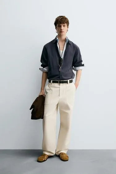 Рубашка RELAXED FIT из струящейся ткани