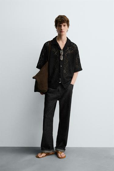 Zara Рубашка из ткани кроше