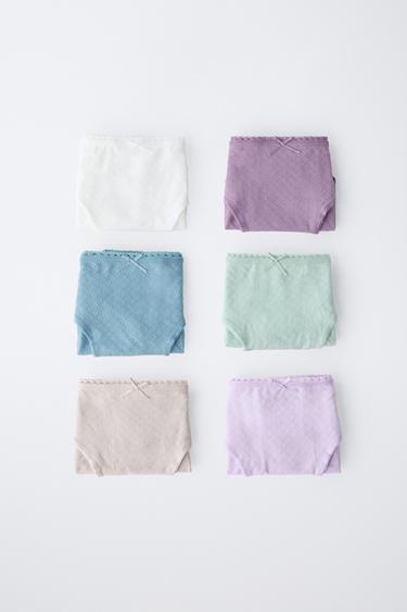 Zara 6–14 лет/ набор из шести трусов с узором