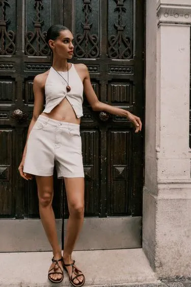 Джинсовые шорты-бермуды Z1975 MOM FIT