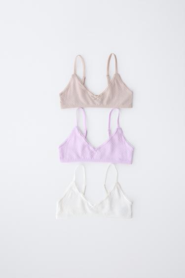 Zara Набор из трех топов с рельефным узором 9-14 лет купить с доставкой.