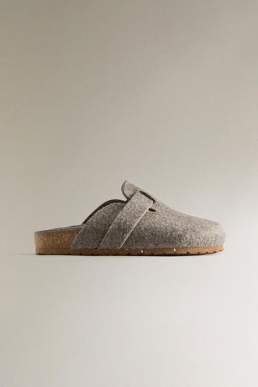 Zara Фетровые дабли с ремешком купить с доставкой.