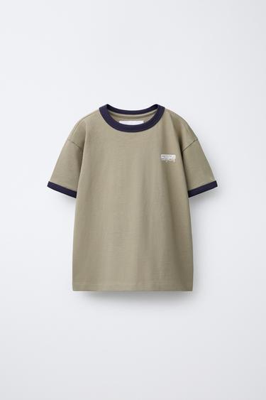 Zara Лонгслив с контрастной отделкой